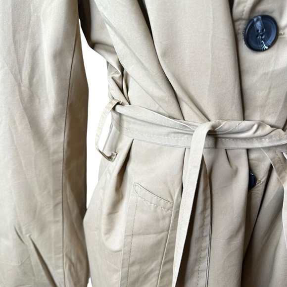 Boohoo Man, Khaki, Five Button, Midi Length, Trench Coat sz L - Picture 8 of 14